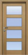 CPL laminált üveges ajtó. Modell: P04